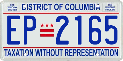 DC license plate EP2165