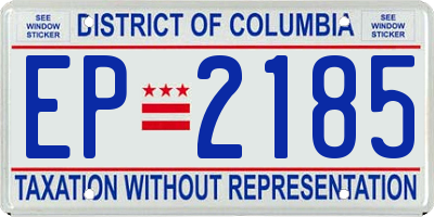 DC license plate EP2185