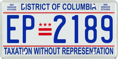 DC license plate EP2189