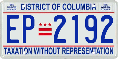 DC license plate EP2192