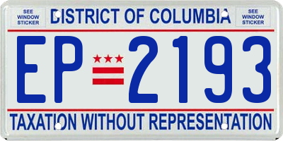 DC license plate EP2193