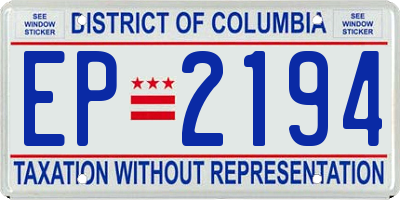 DC license plate EP2194