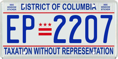DC license plate EP2207