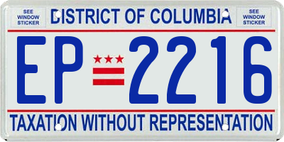 DC license plate EP2216