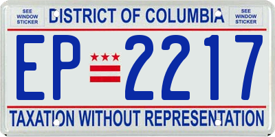 DC license plate EP2217