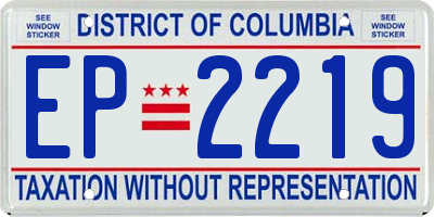 DC license plate EP2219