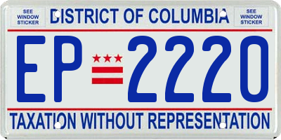 DC license plate EP2220