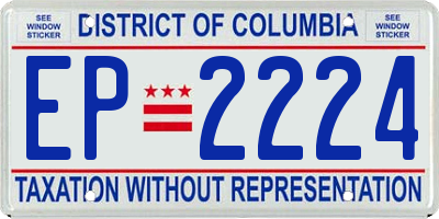 DC license plate EP2224