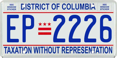 DC license plate EP2226