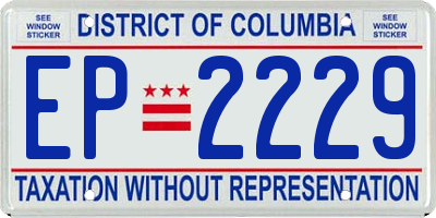 DC license plate EP2229