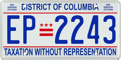 DC license plate EP2243