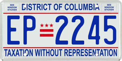 DC license plate EP2245