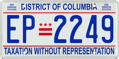 DC license plate EP2249