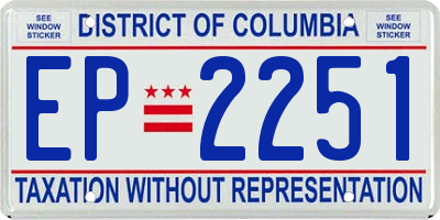 DC license plate EP2251