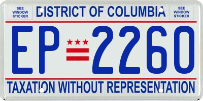 DC license plate EP2260