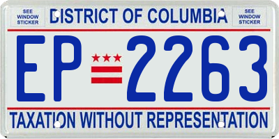 DC license plate EP2263