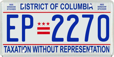 DC license plate EP2270