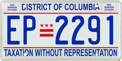 DC license plate EP2291