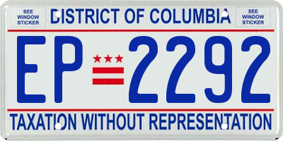DC license plate EP2292