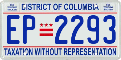DC license plate EP2293