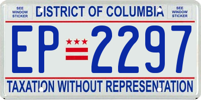 DC license plate EP2297