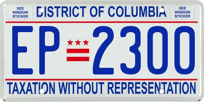 DC license plate EP2300