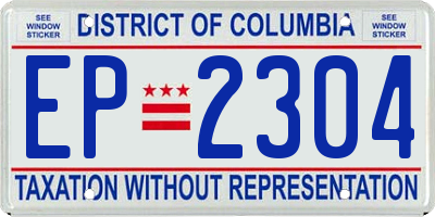 DC license plate EP2304