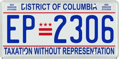 DC license plate EP2306