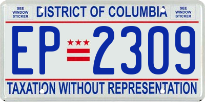 DC license plate EP2309