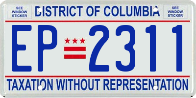 DC license plate EP2311