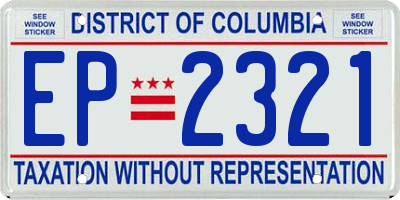 DC license plate EP2321