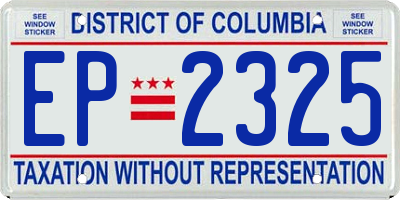 DC license plate EP2325