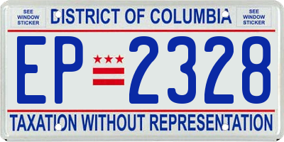 DC license plate EP2328