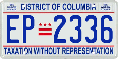 DC license plate EP2336