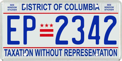 DC license plate EP2342