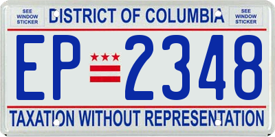 DC license plate EP2348