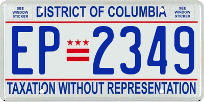 DC license plate EP2349