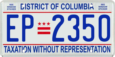 DC license plate EP2350