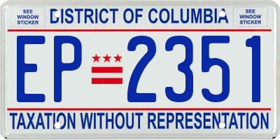 DC license plate EP2351