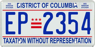 DC license plate EP2354