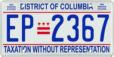 DC license plate EP2367