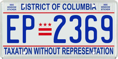 DC license plate EP2369