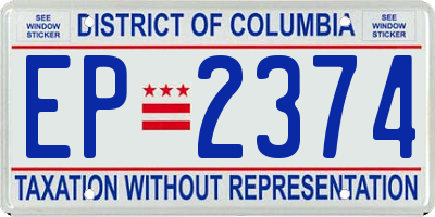 DC license plate EP2374