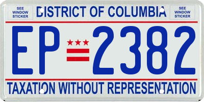 DC license plate EP2382