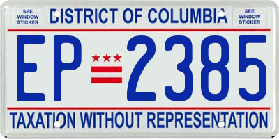 DC license plate EP2385