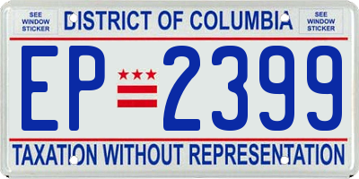 DC license plate EP2399