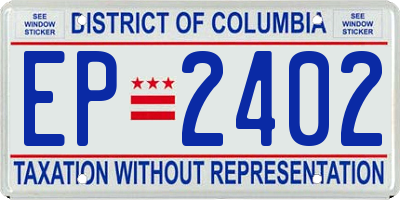 DC license plate EP2402