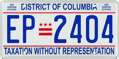 DC license plate EP2404