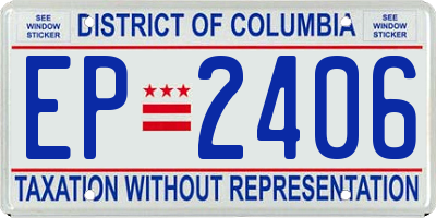 DC license plate EP2406