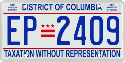 DC license plate EP2409